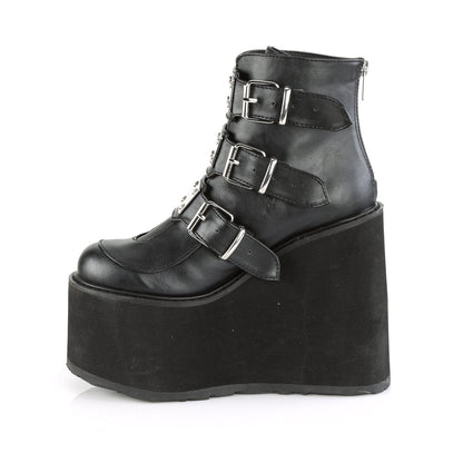 Demonia Cult Exclusive | "Swing-105" Boots - Black Vegan Leather