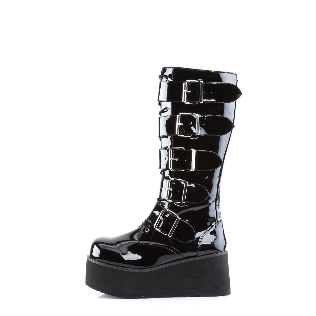 Demonia Cult Signature | "Trashville-518" Boots - Black Patent