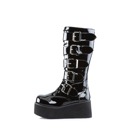 Demonia Cult Signature | "Trashville-518" Boots - Black Patent