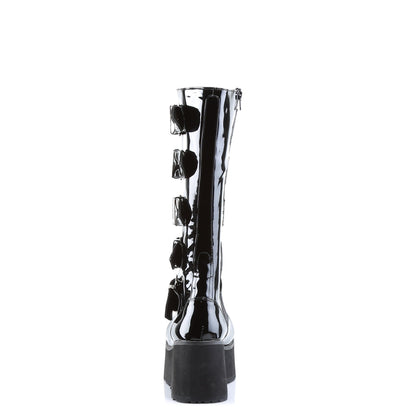Demonia Cult Signature | "Trashville-518" Boots - Black Patent