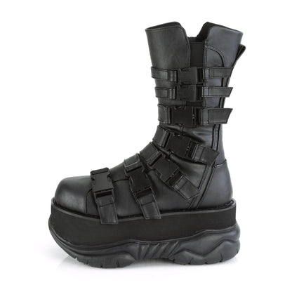 Demonia Cult Essential | "Neptune-210" Boots - Black Vegan Leather