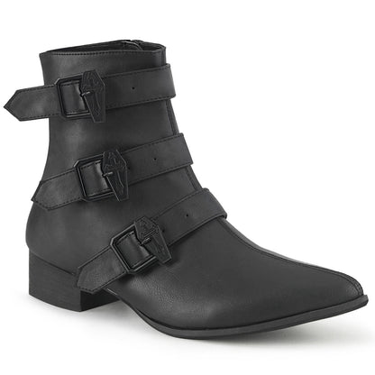 Demonia Cult Everyday | "Warlock-50-C" Boots - Black Vegan Leather