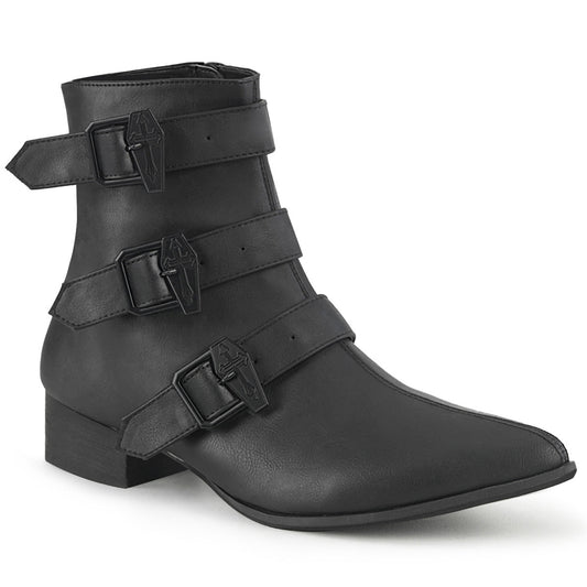 Demonia Cult Everyday | "Warlock-50-C" Boots - Black Vegan Leather