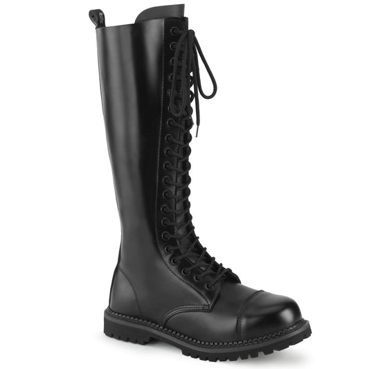 Demonia Cult Great Value | "Riot-20" Boots - Black Leather