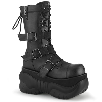 Demonia Cult Latest | "Boxer-230" Boots - Black Vegan Leather
