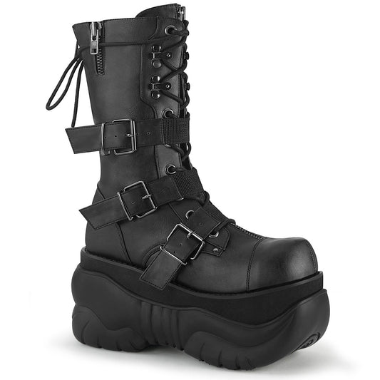 Demonia Cult Latest | "Boxer-230" Boots - Black Vegan Leather
