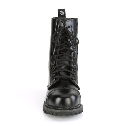 Demonia Cult Exclusive | "Riot-10" Boots - Black Leather