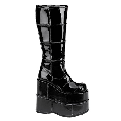 Demonia Cult Signature | "Stack-301" Boots - Black Patent