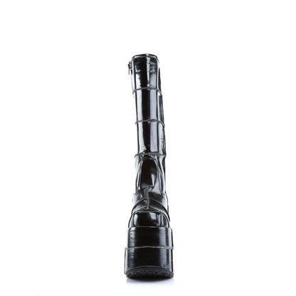Demonia Cult Signature | "Stack-301" Boots - Black Patent