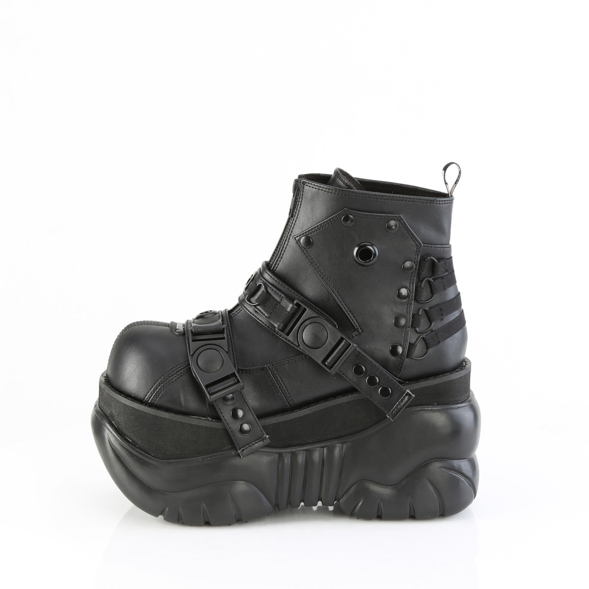 Demonia Cult Classic | "Boxer-60" Boots - Black Vegan Leather