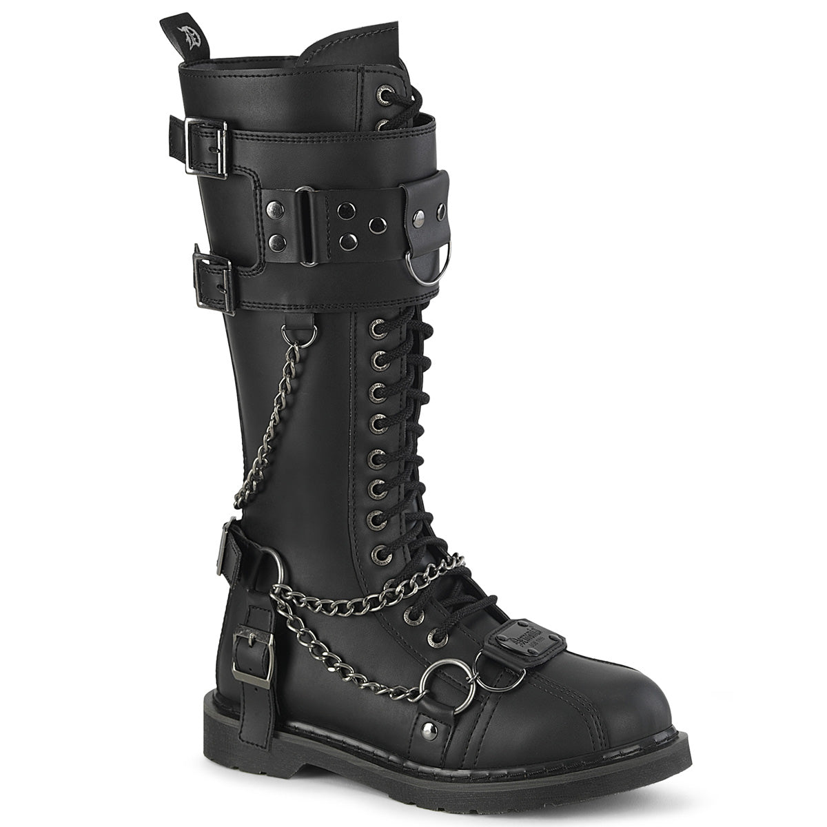 Demonia Cult Essential | "Bolt-415" Boots - Black Vegan Leather