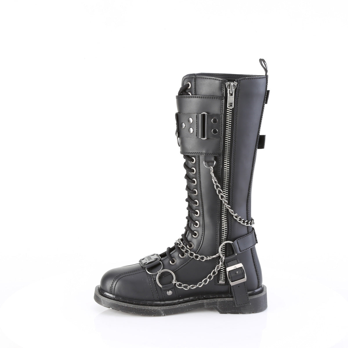 Demonia Cult Essential | "Bolt-415" Boots - Black Vegan Leather