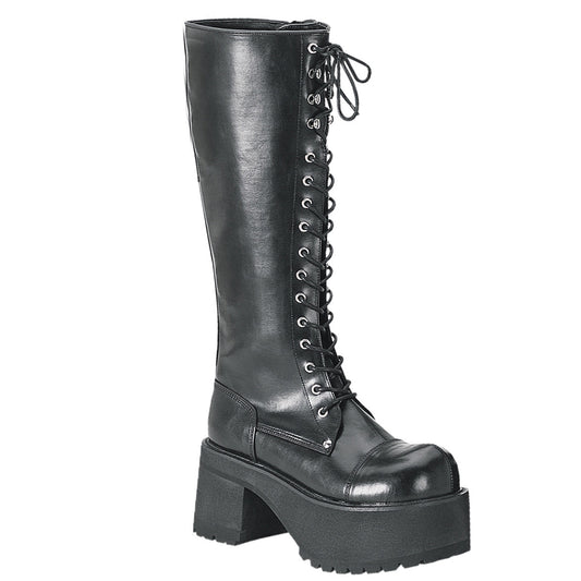 Demonia Cult Value | "Ranger-302" Boots - Black Vegan Leather