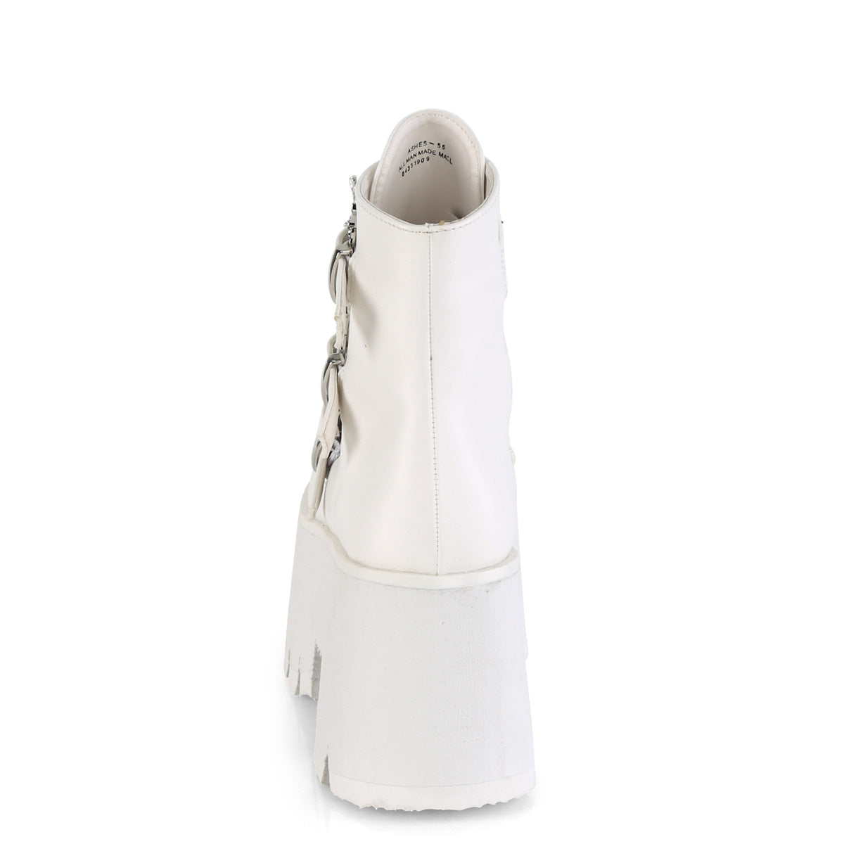 Demonia Cult Quality | "Ashes-55" Boots - White Vegan Leather