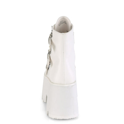 Demonia Cult Quality | "Ashes-55" Boots - White Vegan Leather