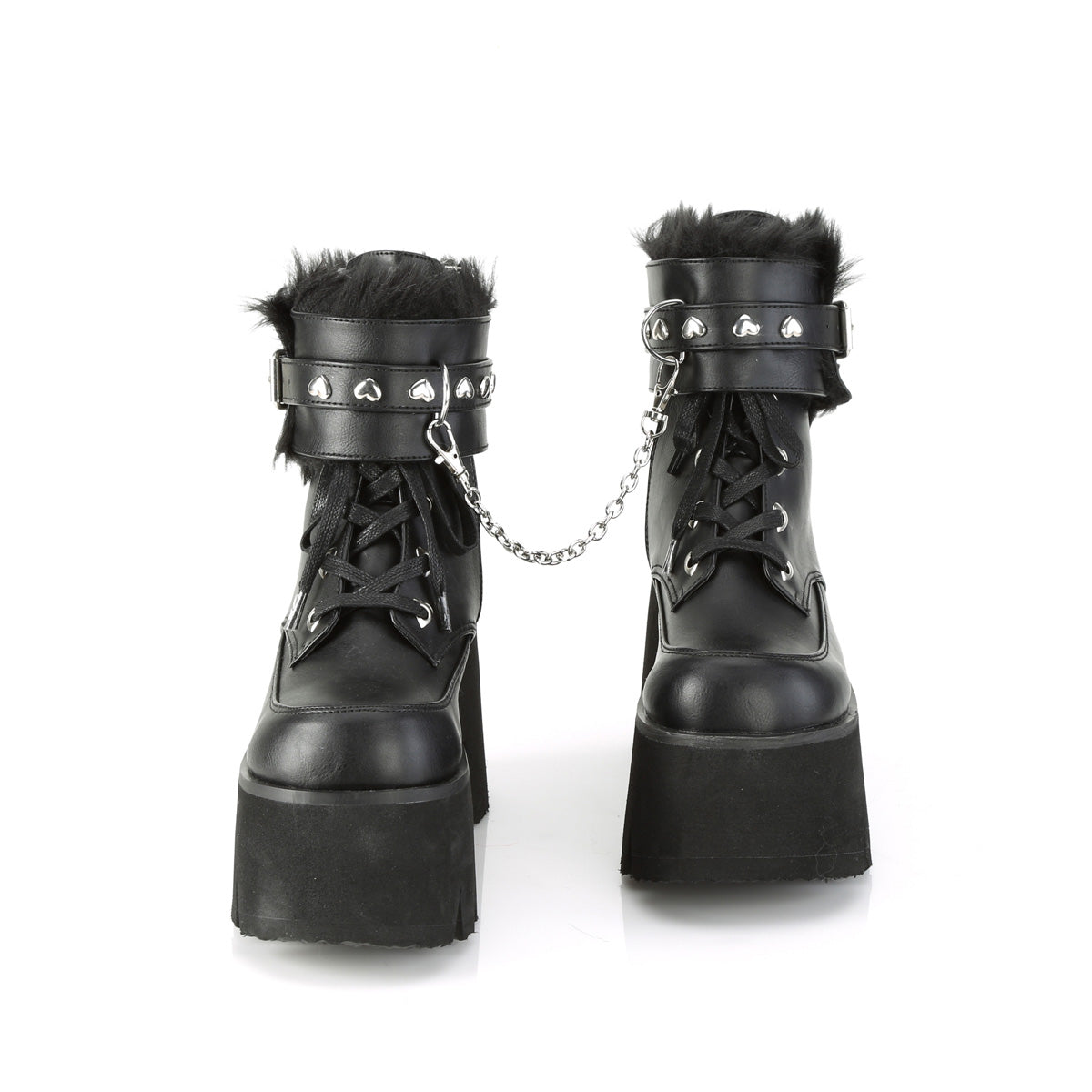 Demonia Cult Exclusive | "Ashes-57" Boots - Black Vegan Leather