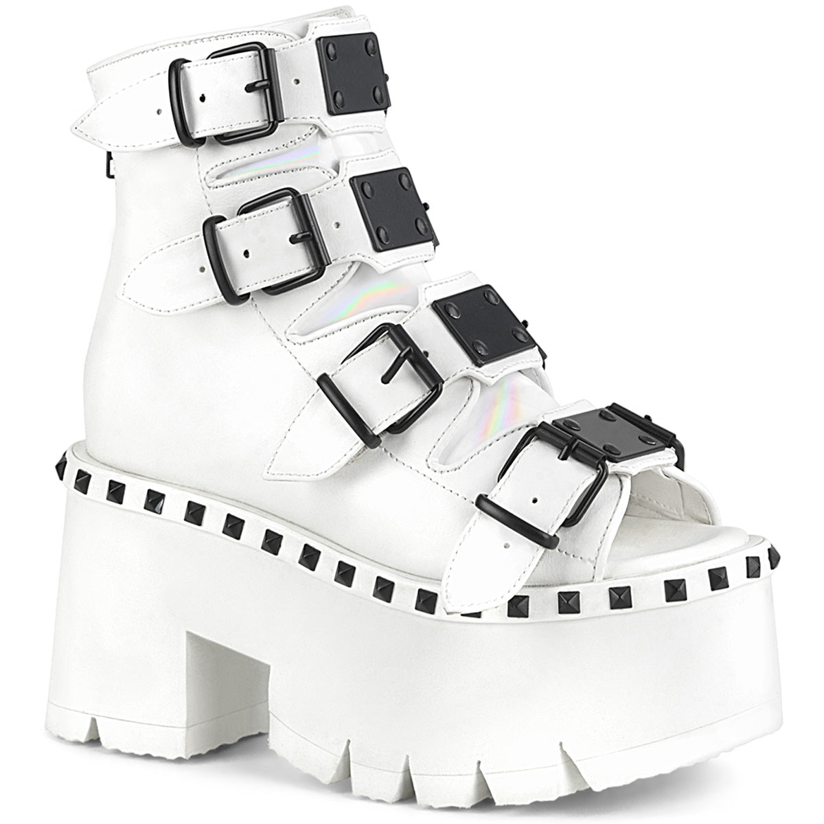 Demonia Cult Classic | "Ashes-70" Boots - White Vegan Leather