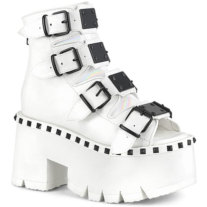 Demonia Cult Classic | "Ashes-70" Boots - White Vegan Leather