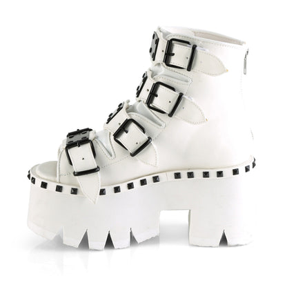 Demonia Cult Classic | "Ashes-70" Boots - White Vegan Leather