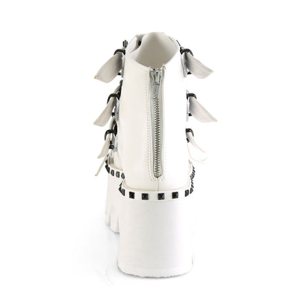 Demonia Cult Classic | "Ashes-70" Boots - White Vegan Leather