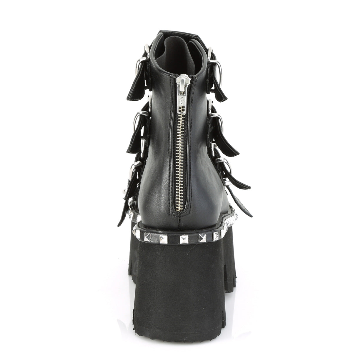 Demonia Cult Essential | "Ashes-70" Boots - Black Vegan Leather & Hologram