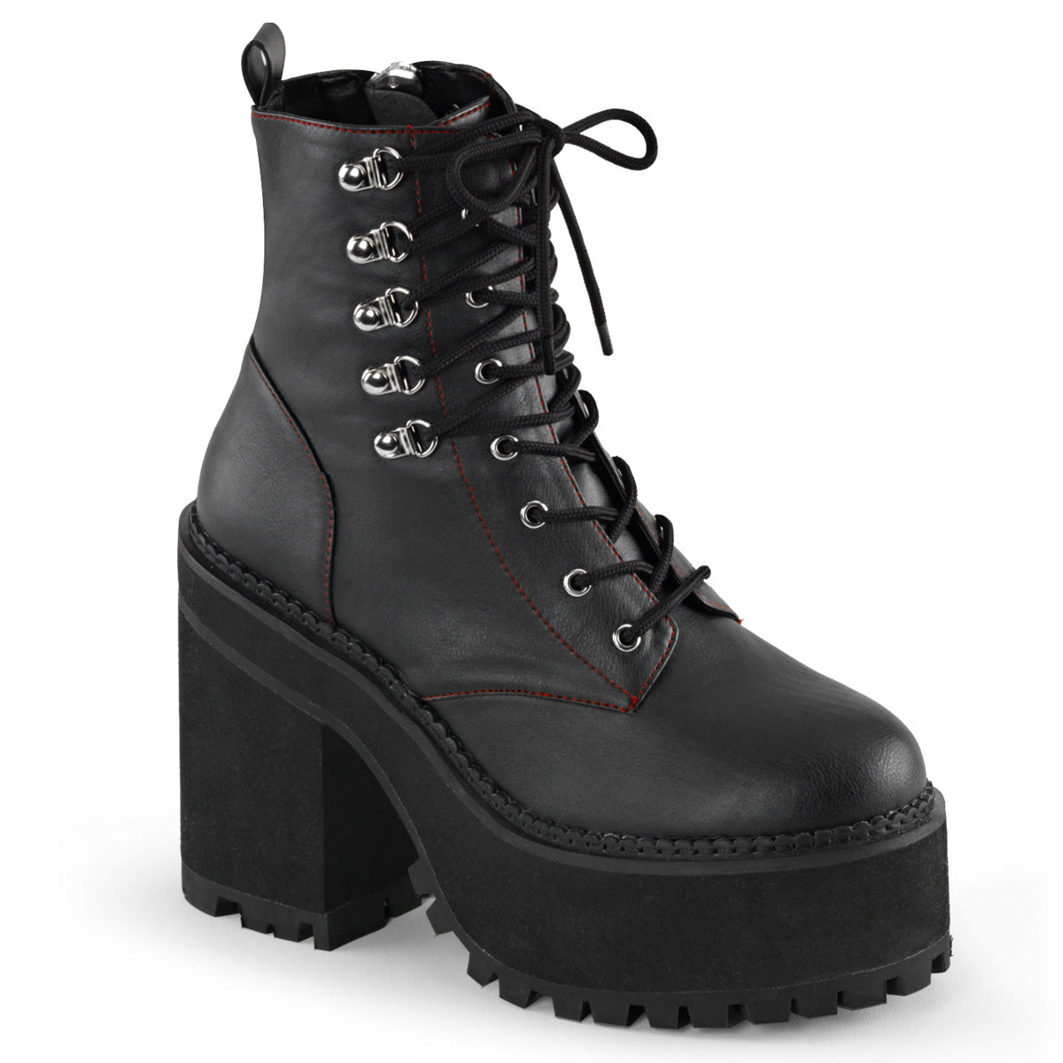 Demonia Cult Value | "Assault-100" Boots - Black Vegan Leather