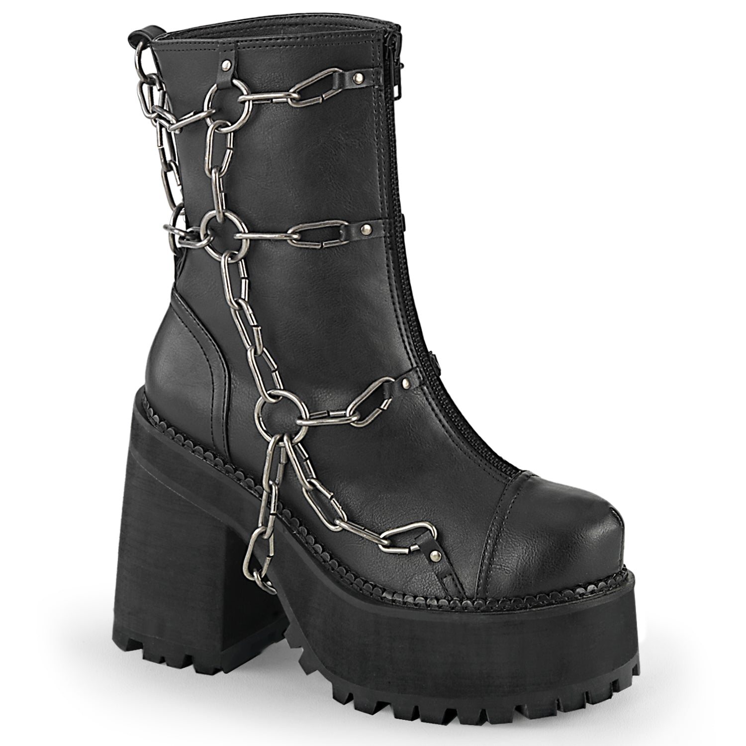 Demonia Cult Great Value | "Assault-66" Boots - Black Vegan Leather