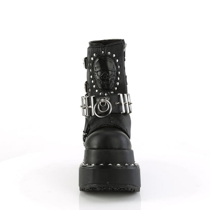Demonia Cult Signature | "Bear-150" Boots - Black Vegan Leather