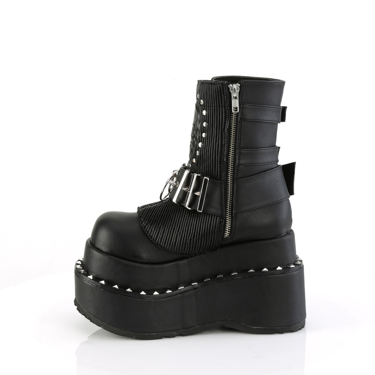 Demonia Cult Signature | "Bear-150" Boots - Black Vegan Leather