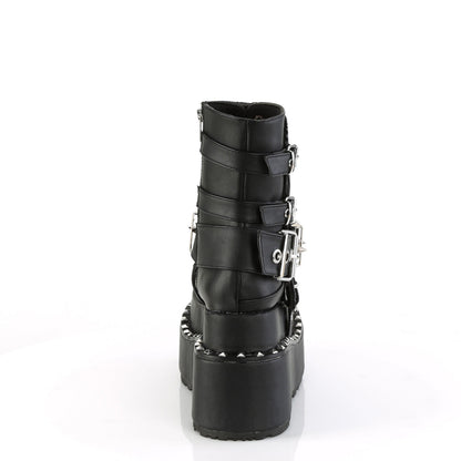 Demonia Cult Signature | "Bear-150" Boots - Black Vegan Leather