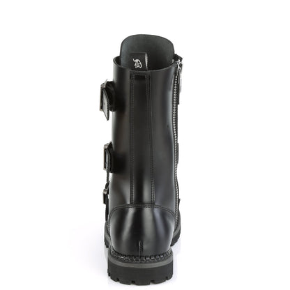 Demonia Cult Essential | "Riot-12BK" Boots - Black Leather