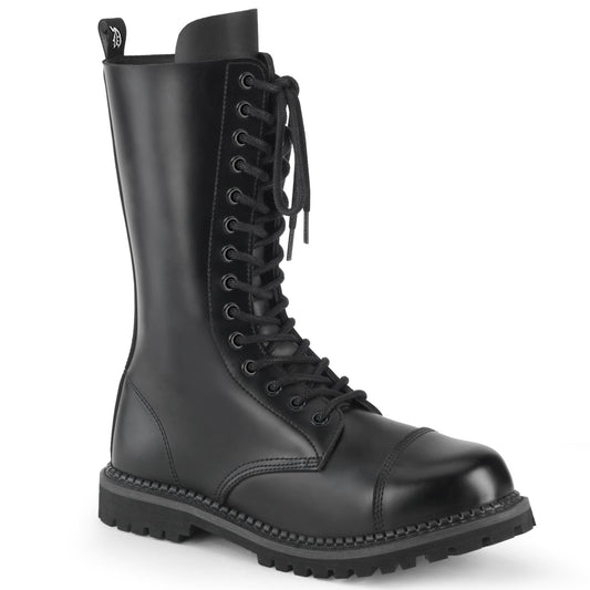 Demonia Cult Everyday | "Riot-14" Boots - Black Leather