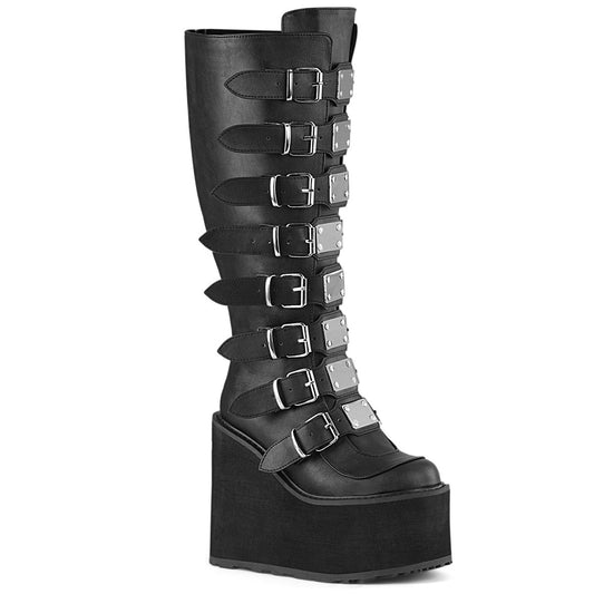 Demonia Cult Great Value | "Swing-815WC" Boots - Black Vegan Leather
