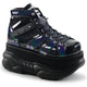 Black Glitter-Silver/Vegan Leather