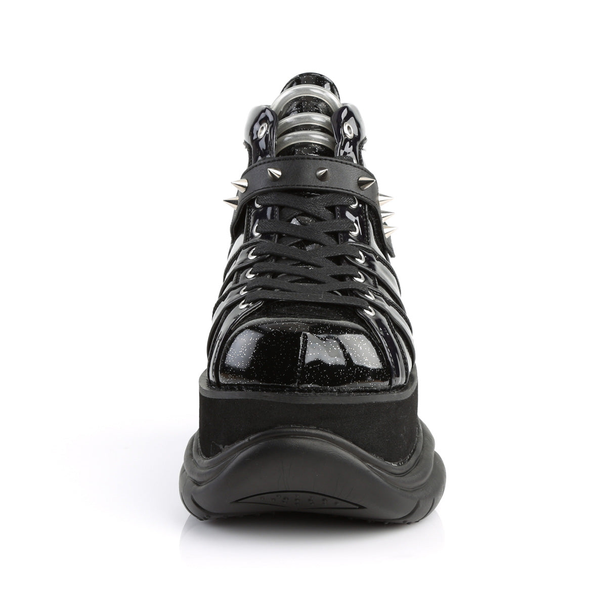 Demonia Cult Classic | "Neptune-100" Boots - Black Glitter/Vegan Leather