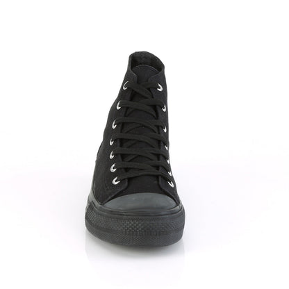 Demonia Cult Value | "Deviant-101" Sneakers - Black Canvas