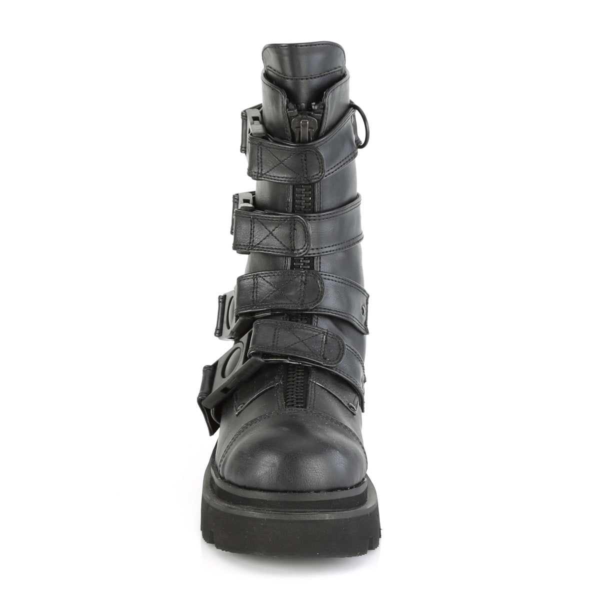 Demonia Cult Signature | "Renegade-55" Boots - Black Vegan Leather
