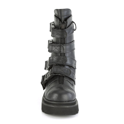 Demonia Cult Signature | "Renegade-55" Boots - Black Vegan Leather