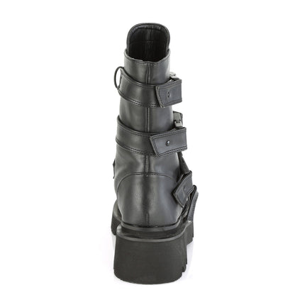 Demonia Cult Signature | "Renegade-55" Boots - Black Vegan Leather