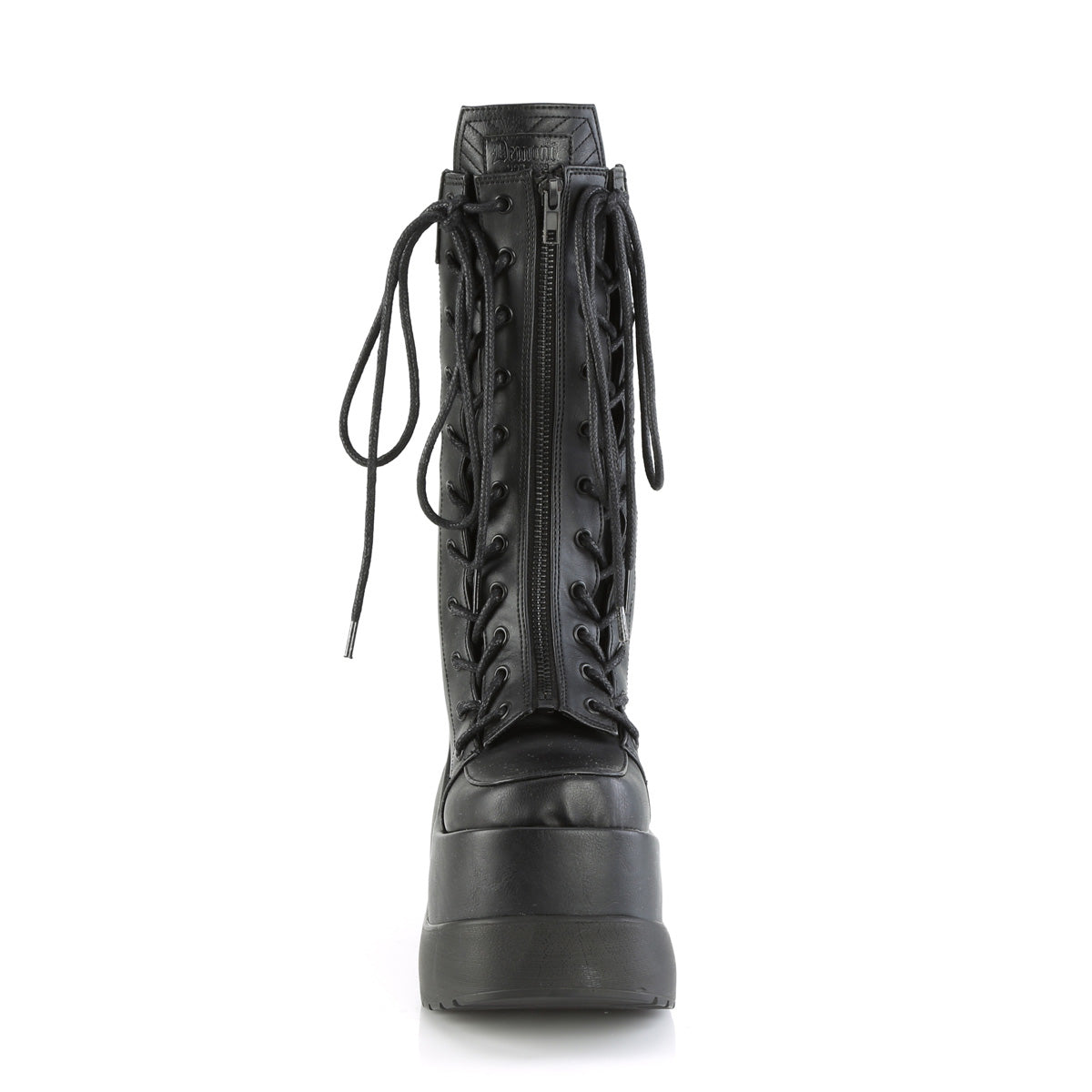 Demonia Cult Classic | "Void-118" Boots - Black Vegan Leather-Patent