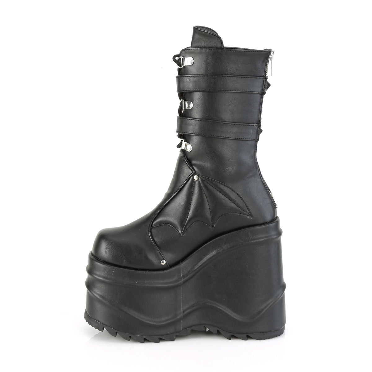 Demonia Cult Everyday | "Wave-150" Boots - Black Vegan Leather
