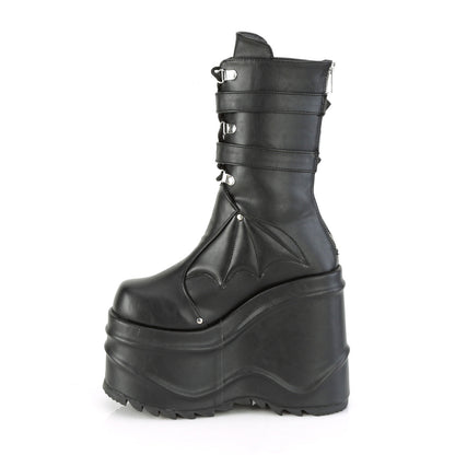 Demonia Cult Everyday | "Wave-150" Boots - Black Vegan Leather