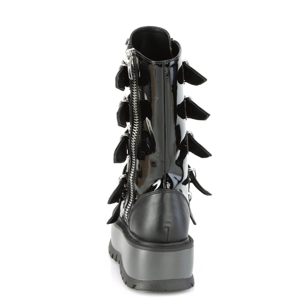 Demonia Cult Great Value | "Slacker-160" Boots - Black Patent-Vegan Leather