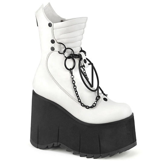 Demonia Cult Exclusive | "Kera-130" Boots - White Vegan Leather