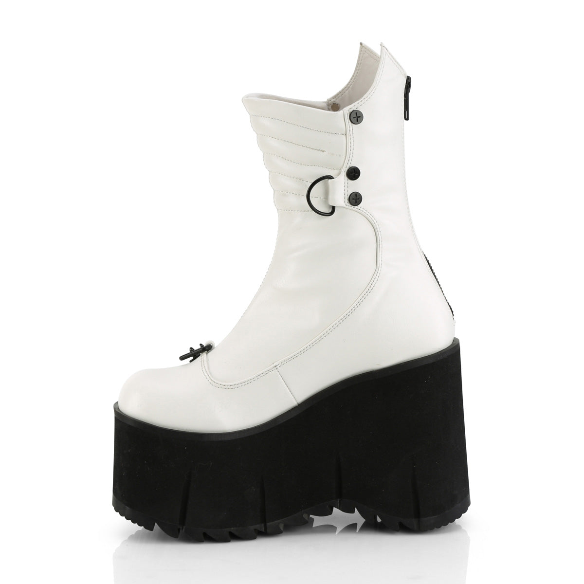 Demonia Cult Exclusive | "Kera-130" Boots - White Vegan Leather