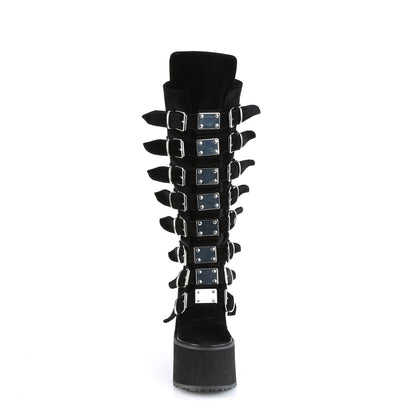 Demonia Cult Essential | "Swing-815" Boots - Black Velvet