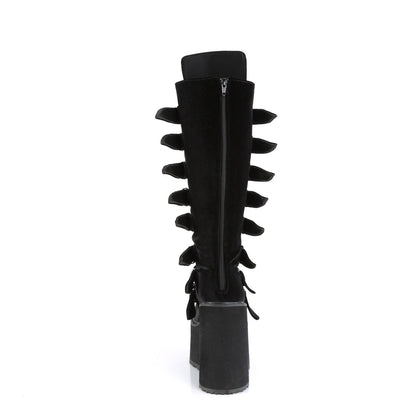 Demonia Cult Essential | "Swing-815" Boots - Black Velvet