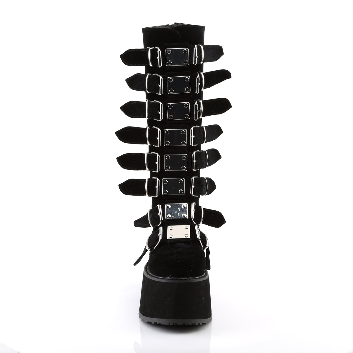 Demonia Cult Value | "Damned-318" Boots - Black Velvet