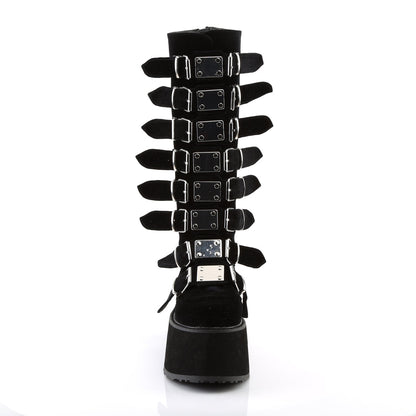 Demonia Cult Value | "Damned-318" Boots - Black Velvet