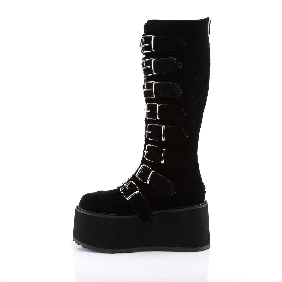 Demonia Cult Value | "Damned-318" Boots - Black Velvet